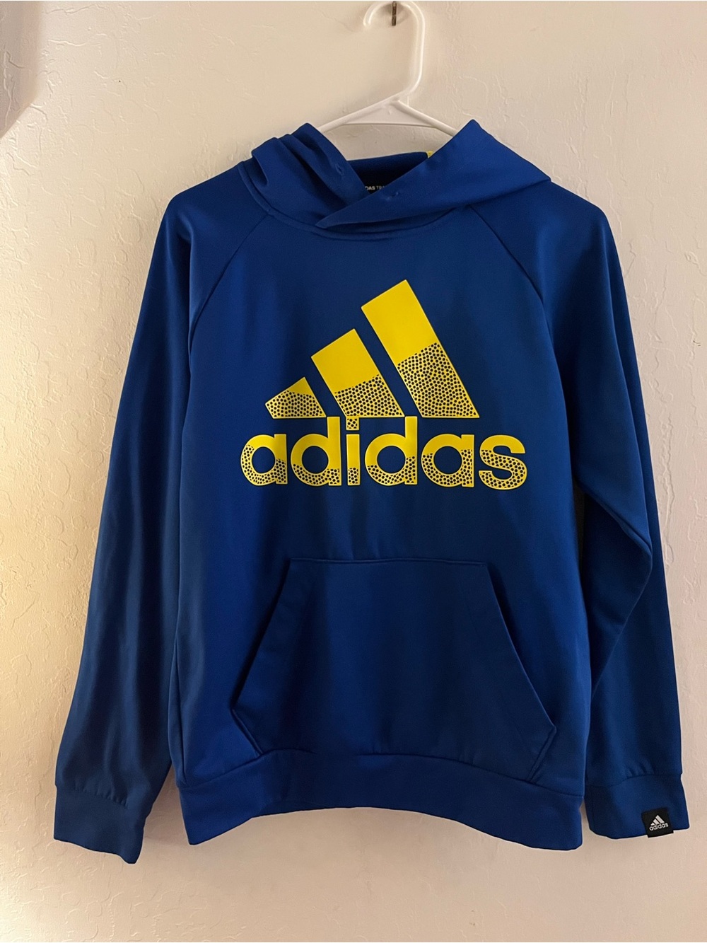 adidas Blue and Yellow Training Hoodie